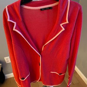 Coral Pink Nic & Zoe Knit Blazer XL